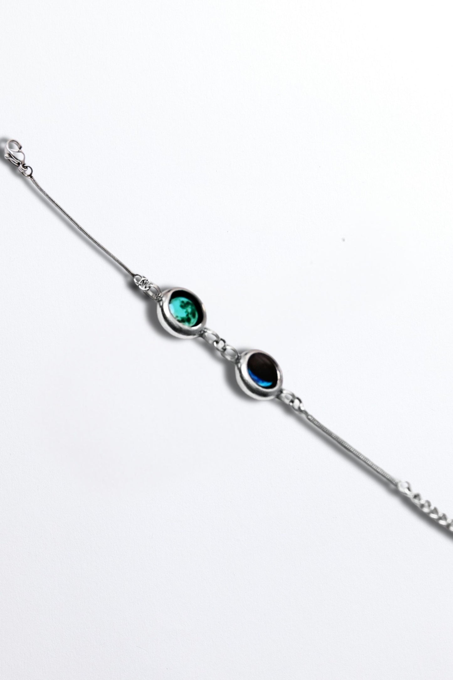 Silver Double Moon Bracelet
