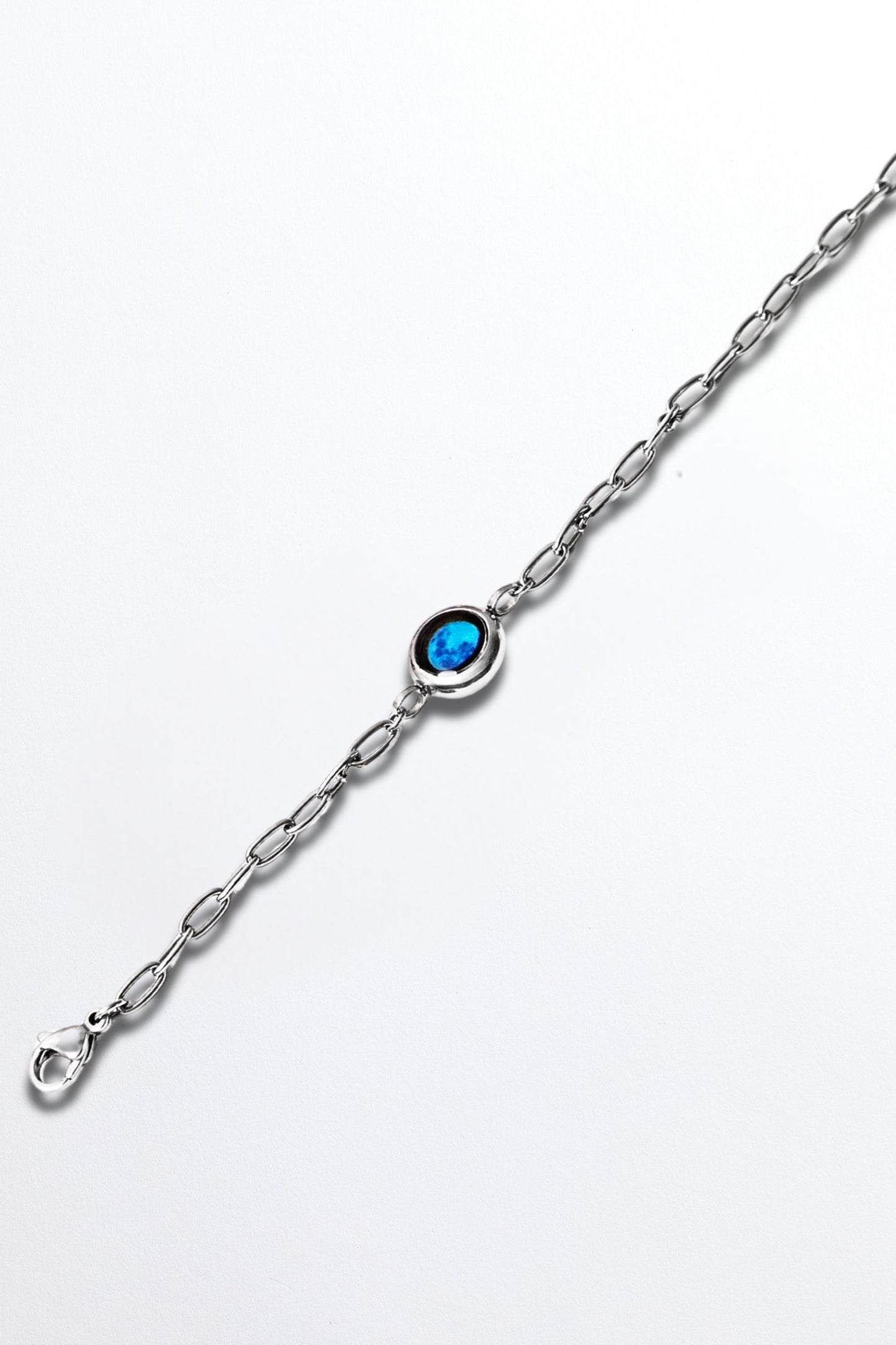 Silver Moon Power Anklet