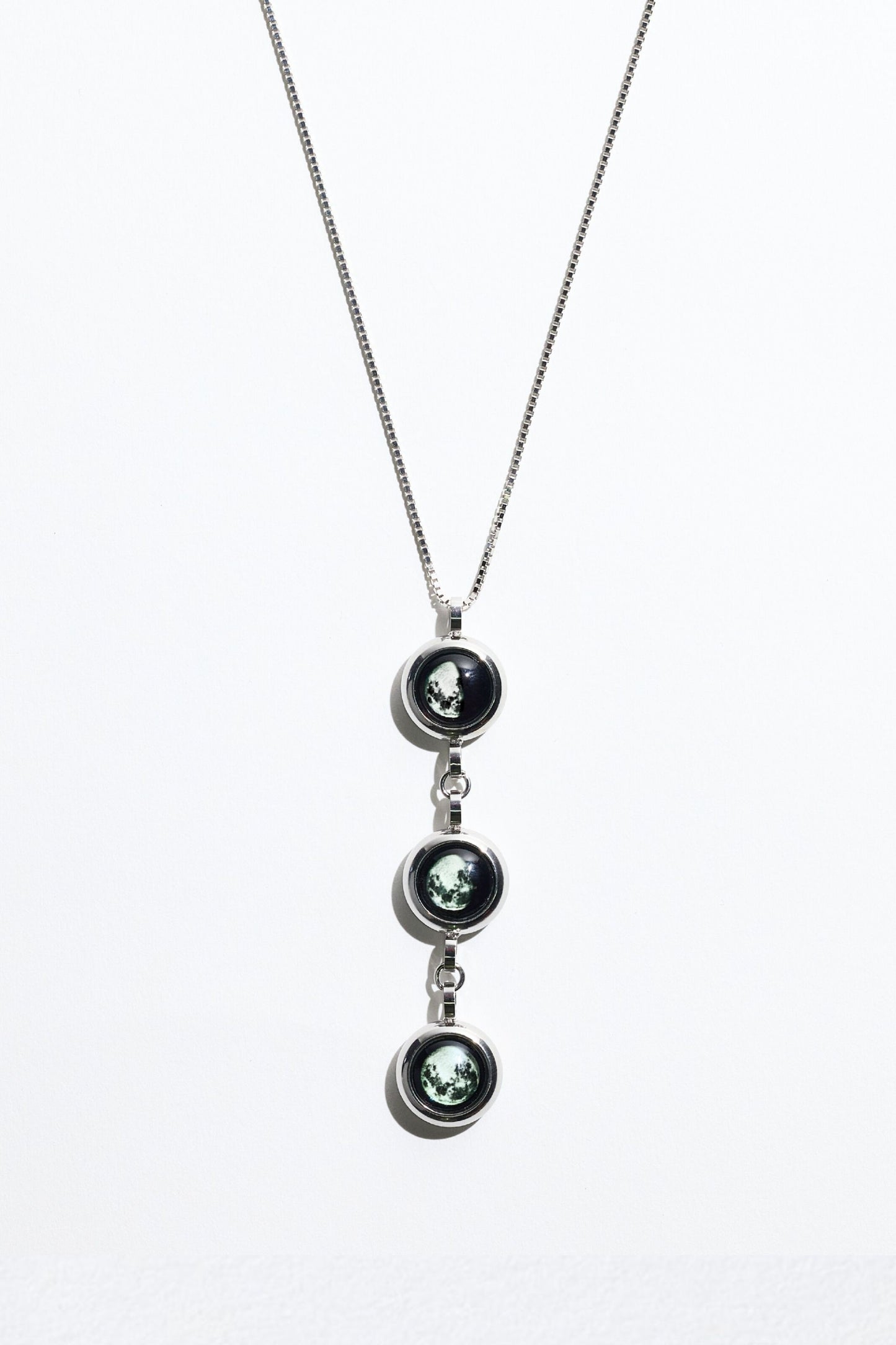 Silver Triple Moon Necklace