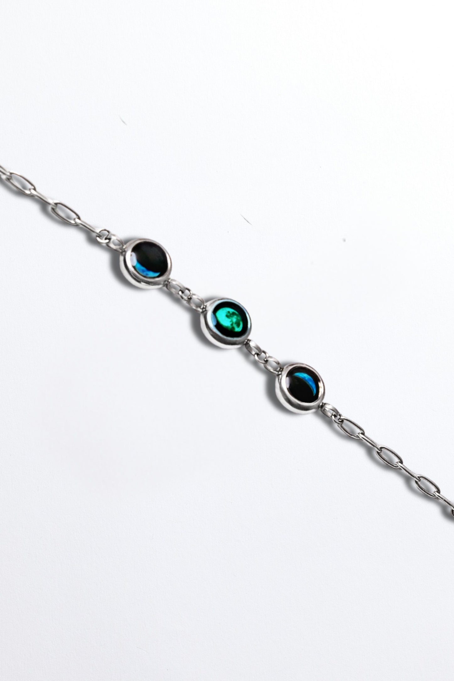 Silver Triple Moon Power Bracelet