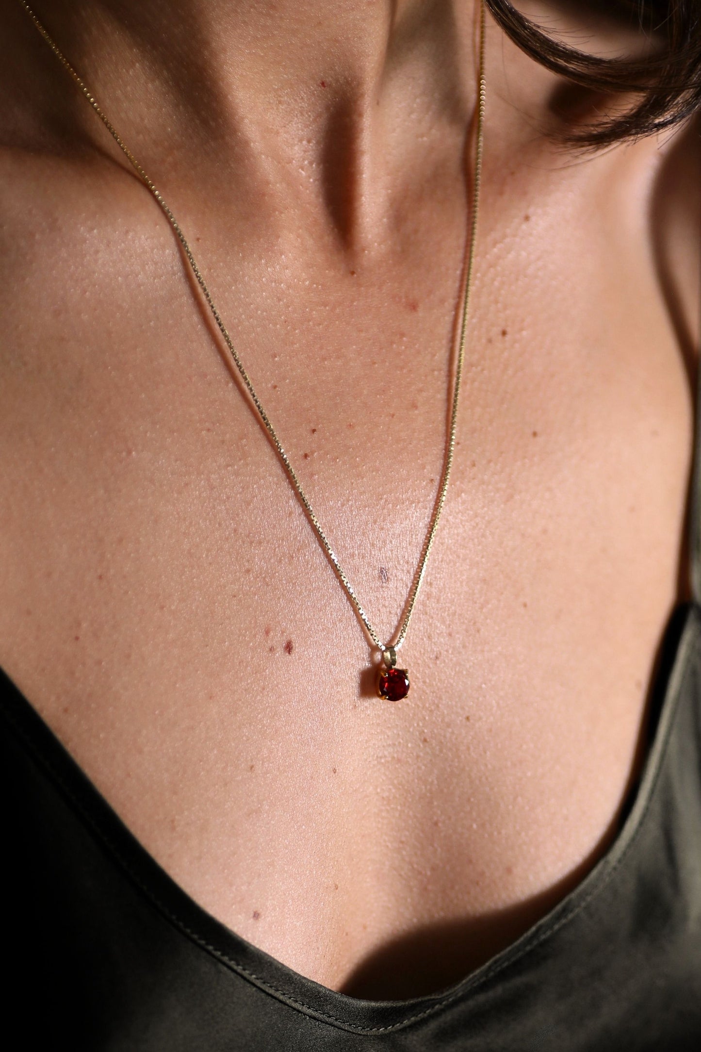 Gold Birthstone Necklace