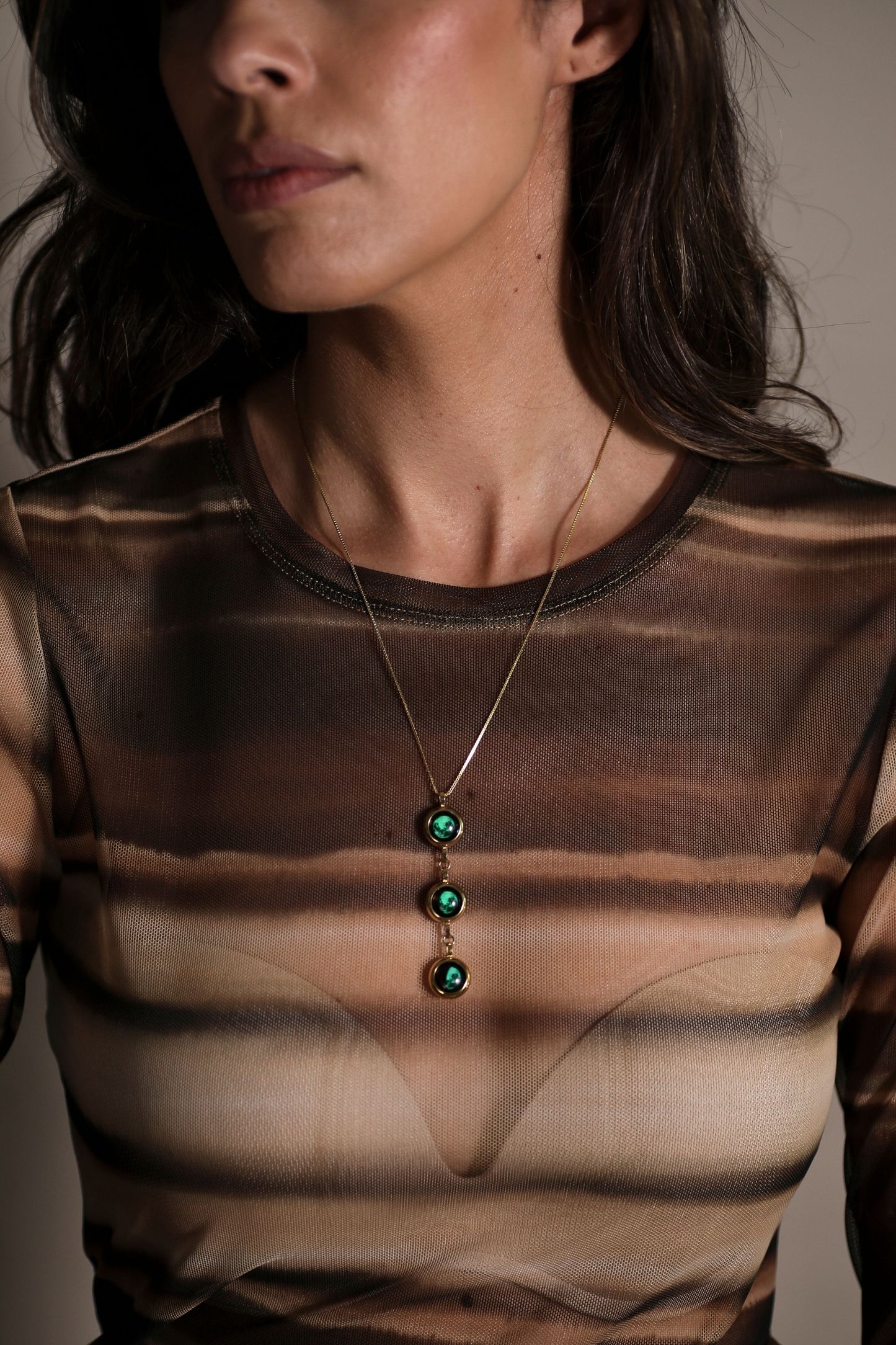 Gold Triple Moon Necklace