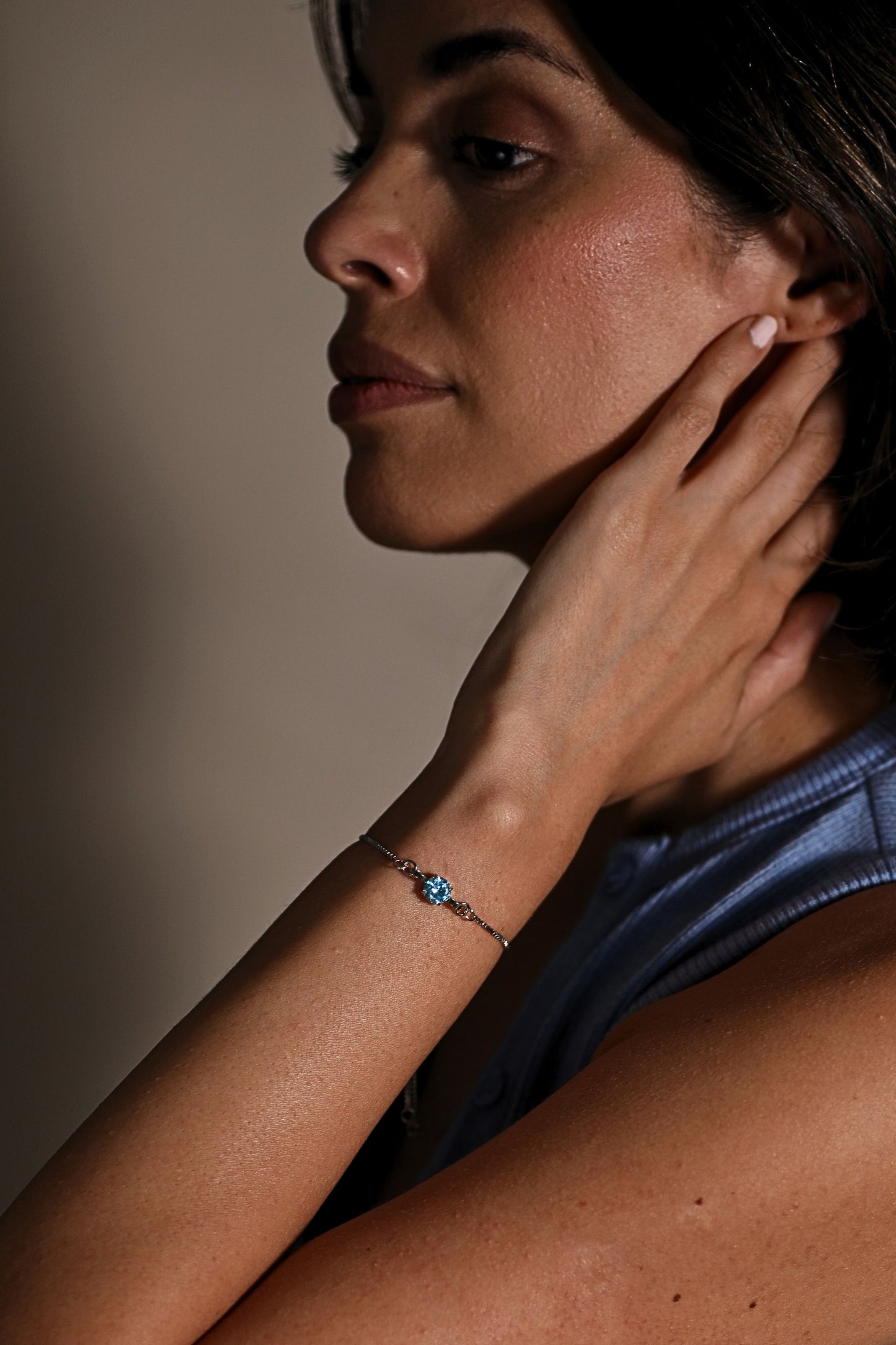 Silver Birthstone Bracelet