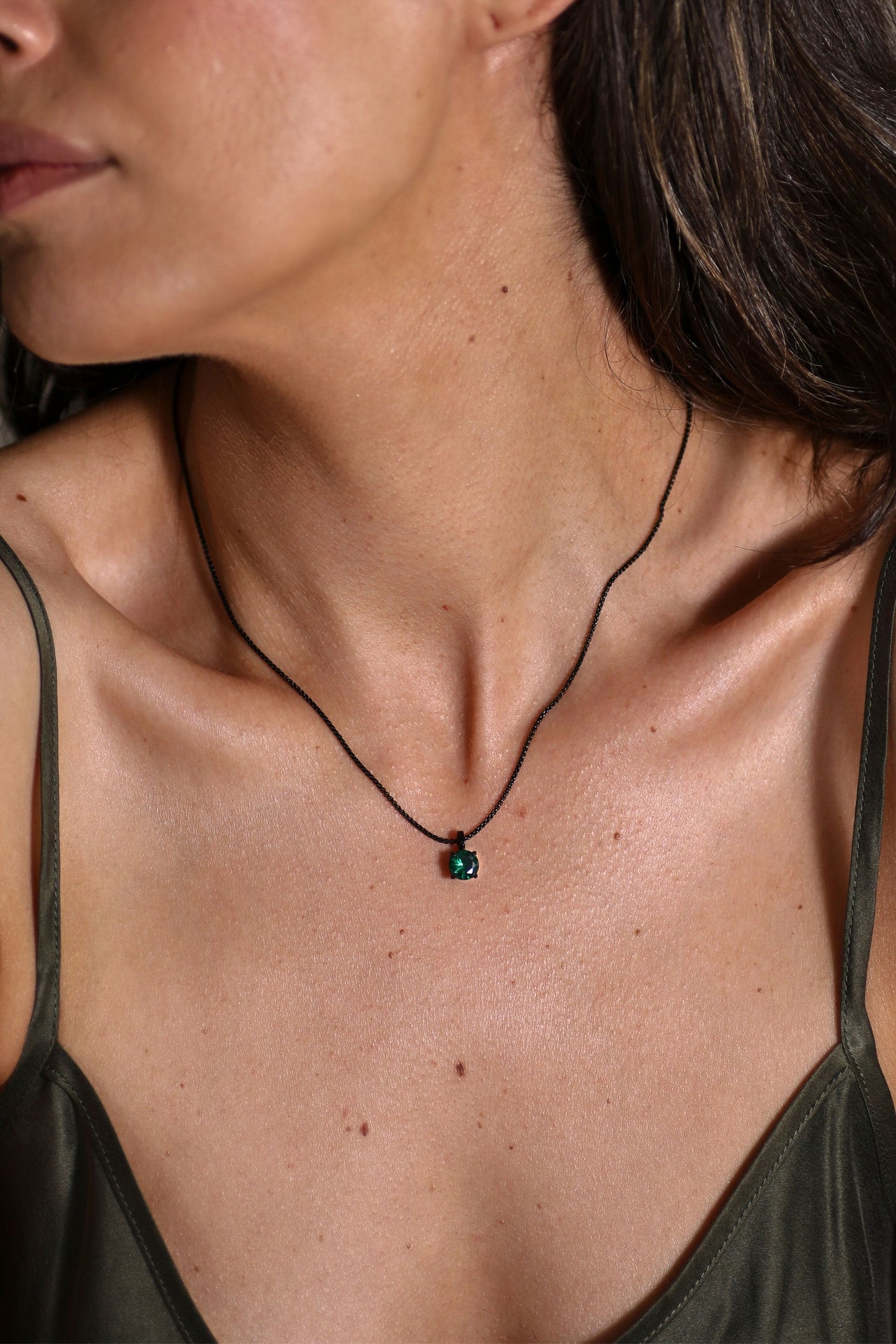 Black Birthstone Necklace