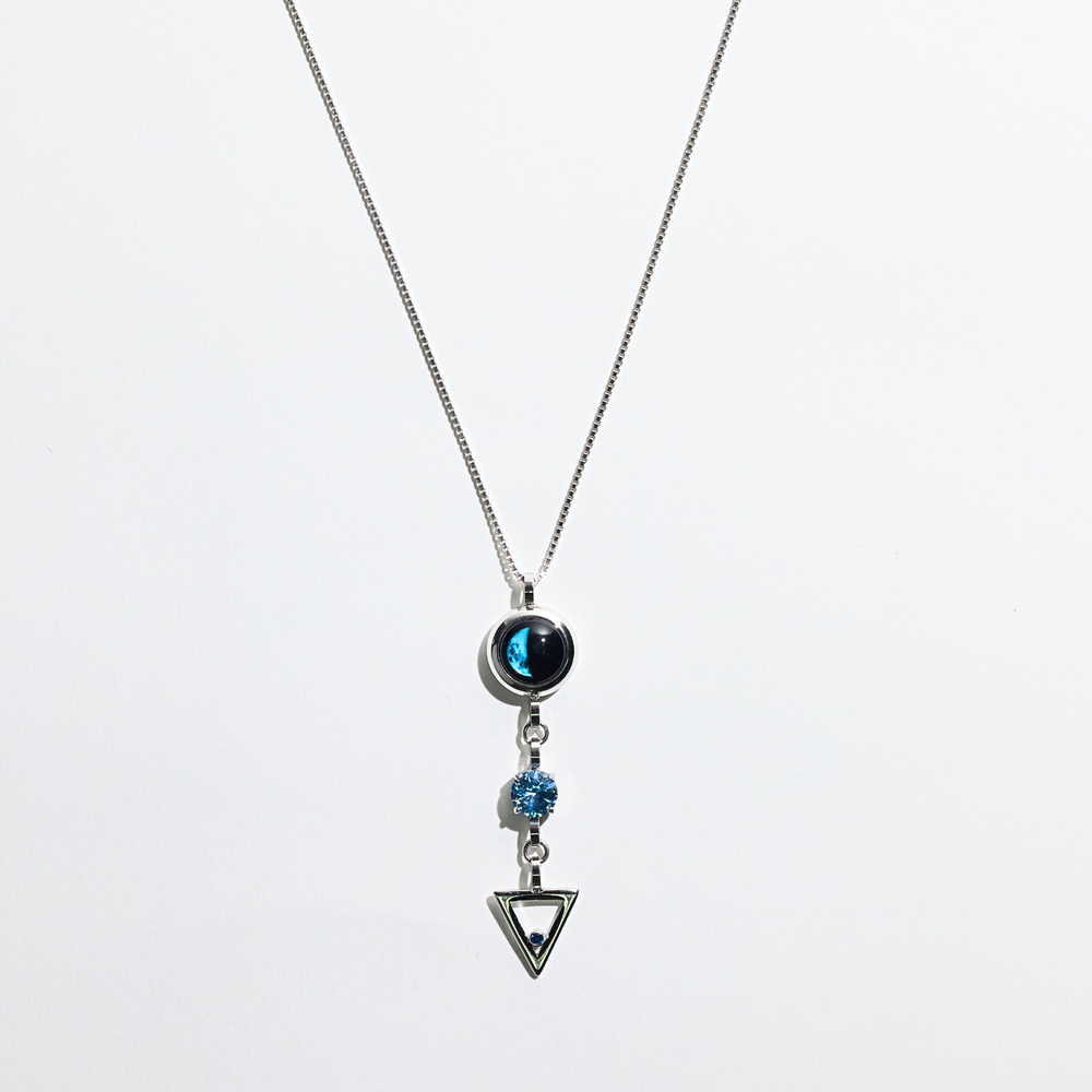 Moon Birthstone Zodiac Necklace