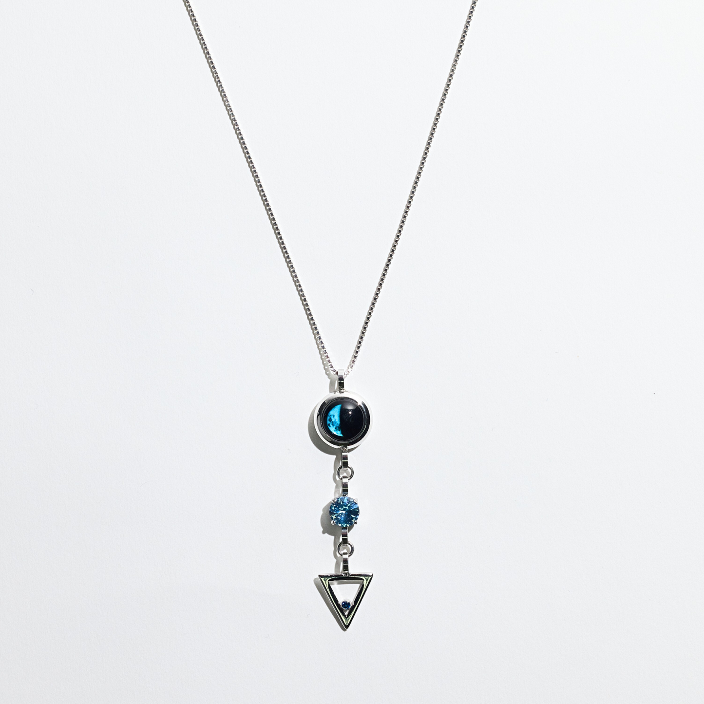 Moon Birthstone Zodiac Necklace