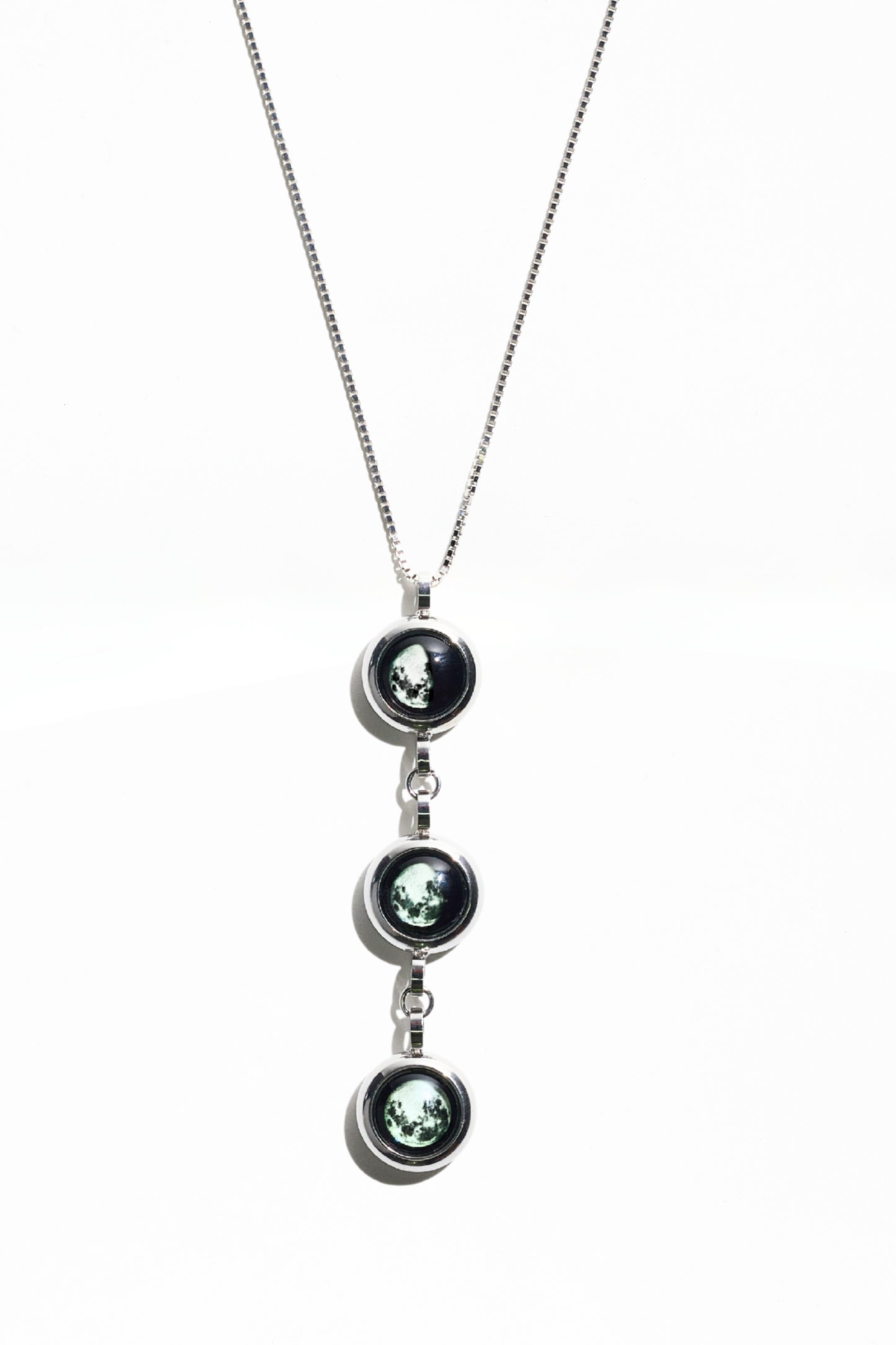 Silver Triple Moon Necklace